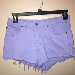 Ralph Lauren denim & supply cut off purple shorts